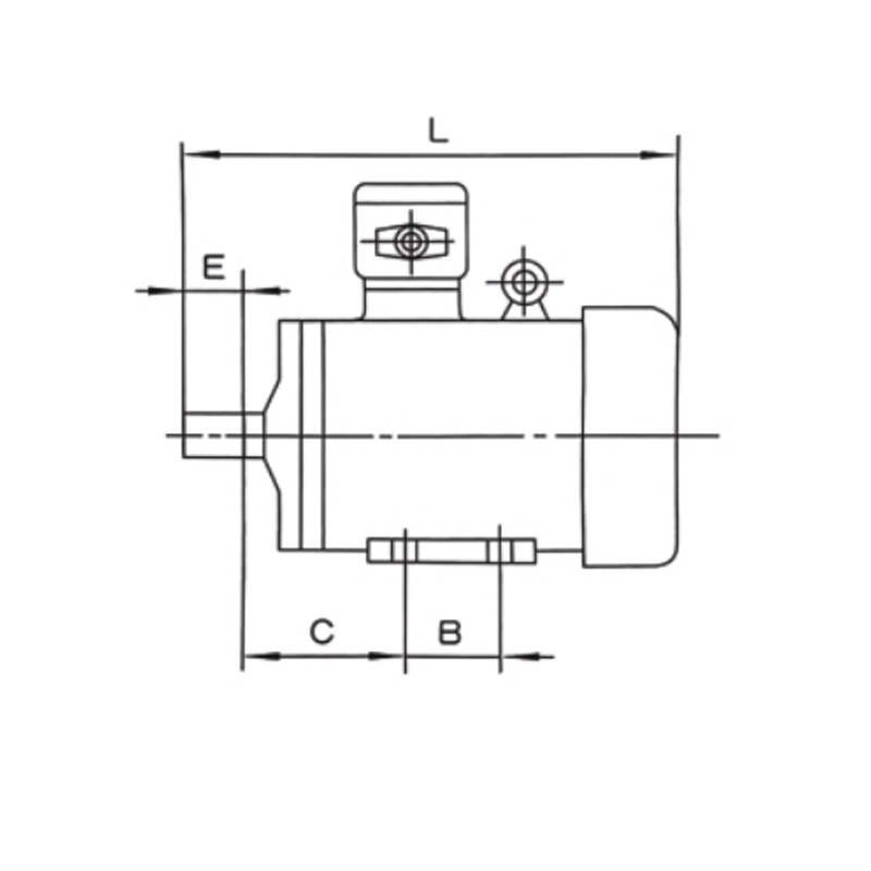 機(jī)座帶底腳、端蓋上無凸緣的電動(dòng)機(jī)(B3)